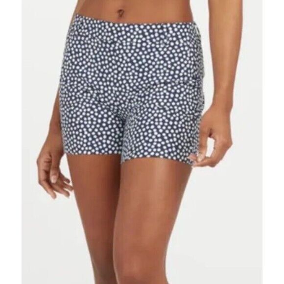 Spanx 50212R Women Sz XS Sunshine Shorts 6" Navy Painted Dot - Picture 13 of 15